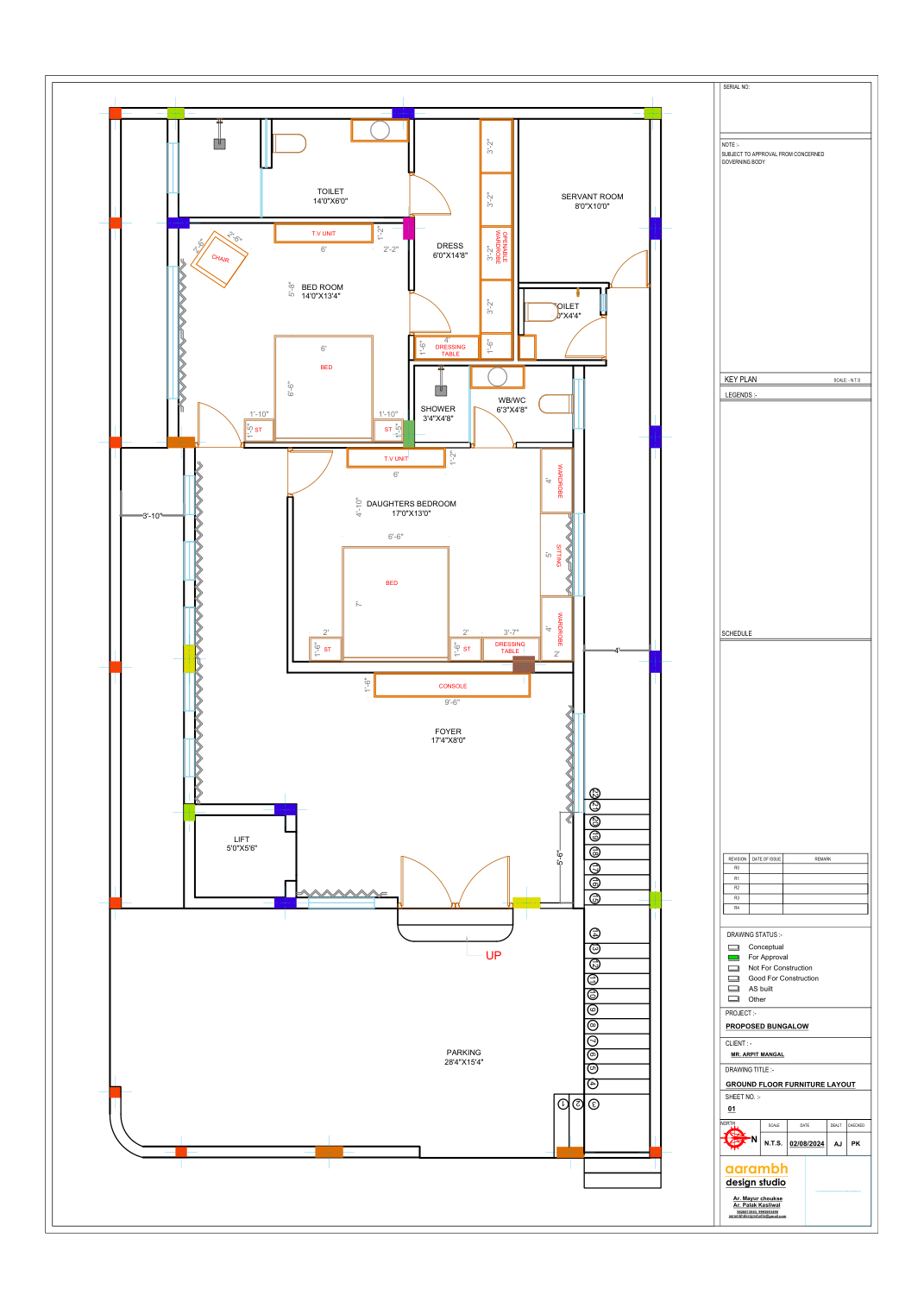 Ground floor conceptual furniture layout