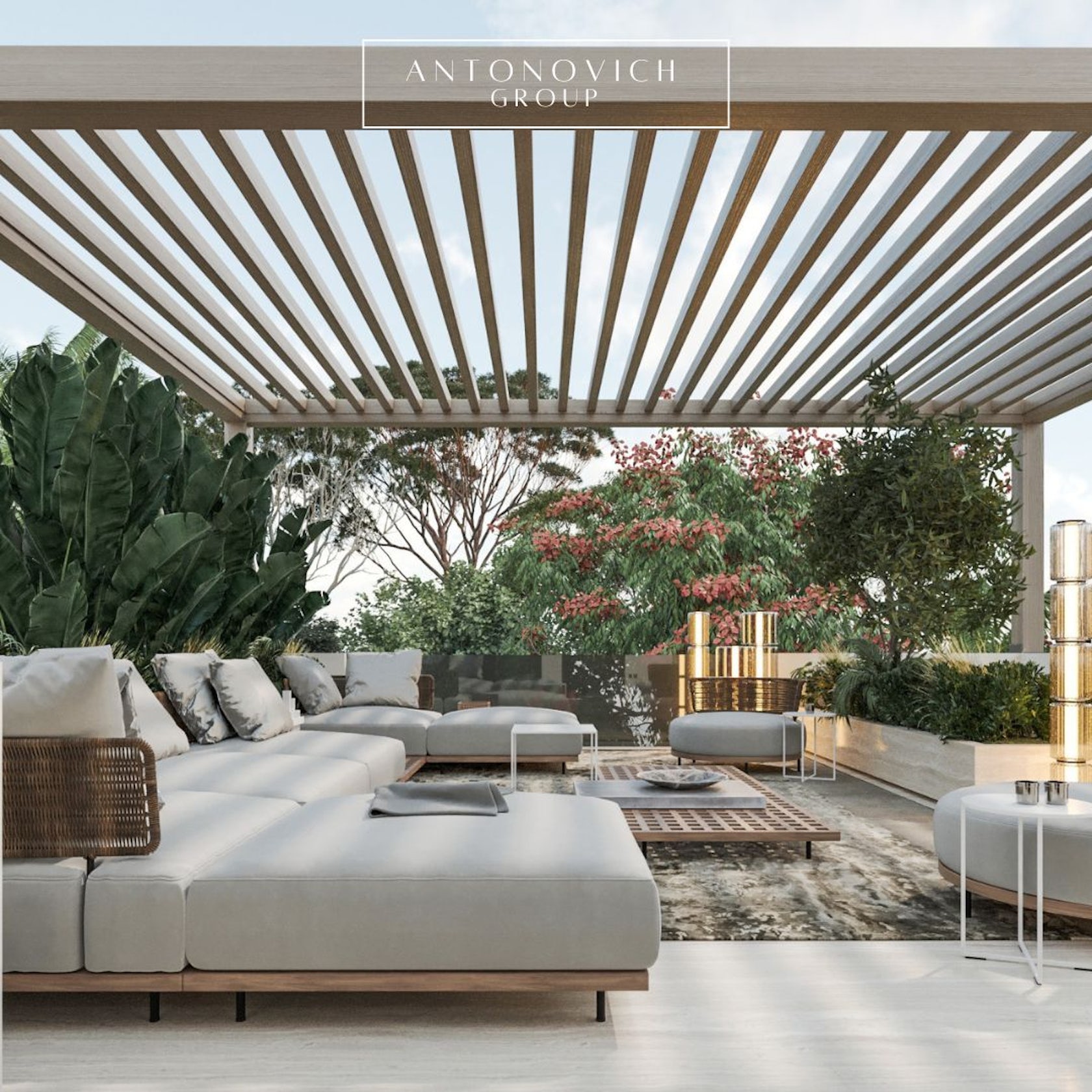 Luxury terrace lounge reference